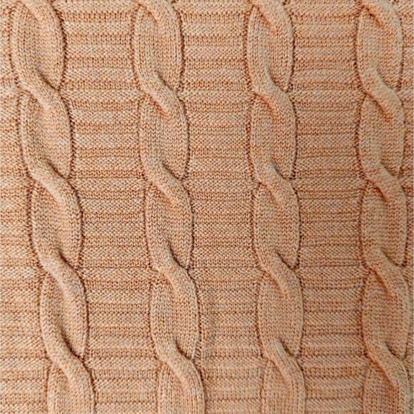 Croft & Barrow Cable Knit Turtleneck Sweater Sz XL | Tan Camel Beige Neutral - Picture 12 of 13